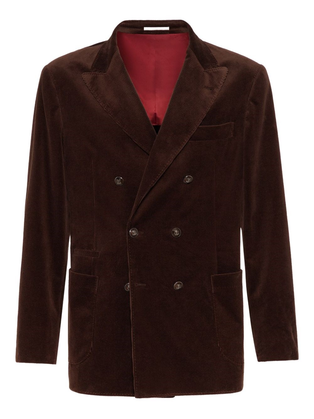 Cotton Double-Breasted Jacket - Brunello Cucinelli - Modalova