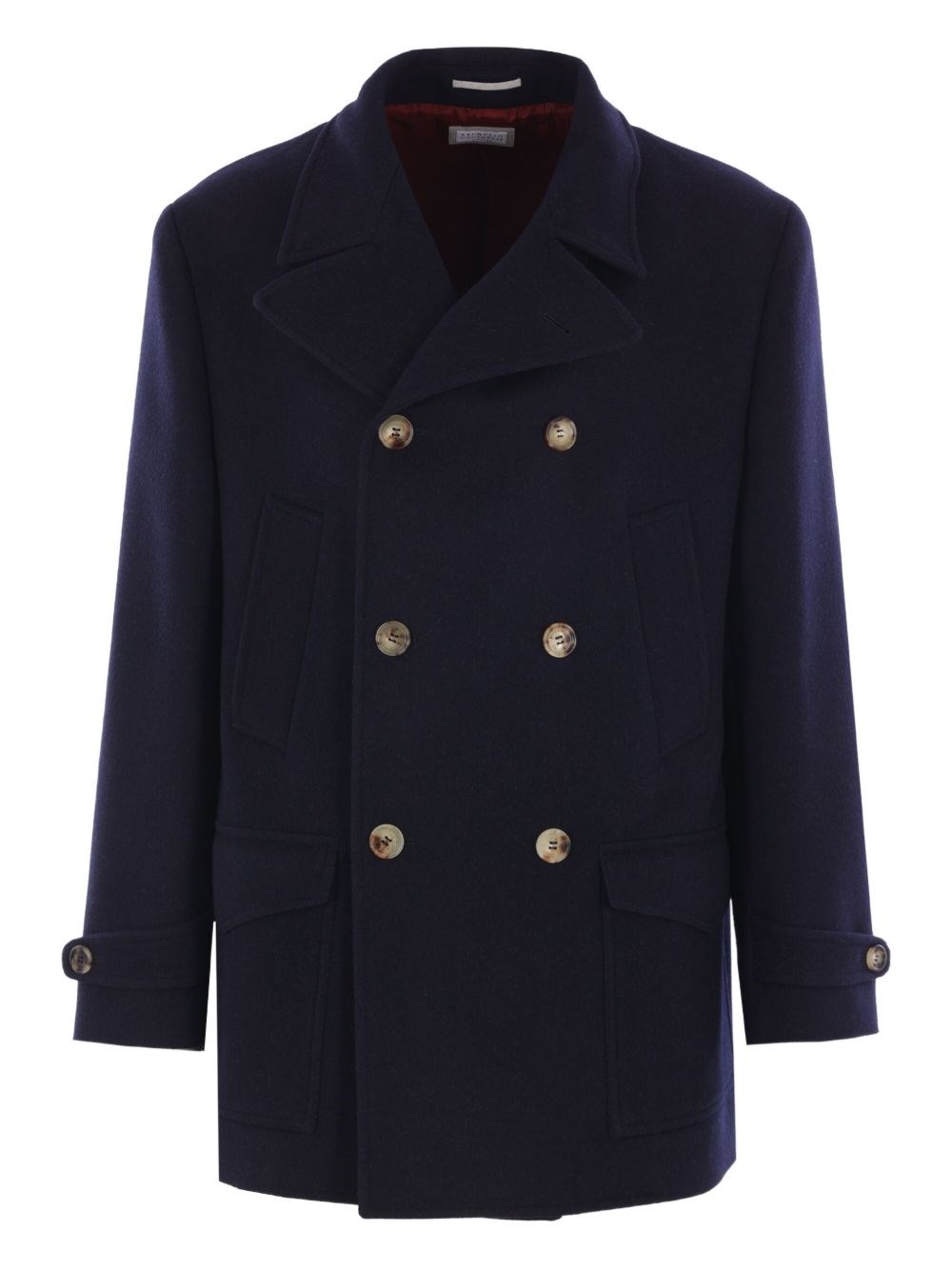 Wool Double-Breasted Coat - Brunello Cucinelli - Modalova
