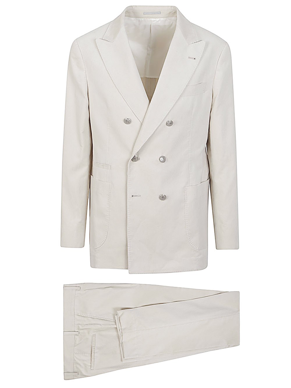 Cotton Double-Breasted Suit - Brunello Cucinelli - Modalova