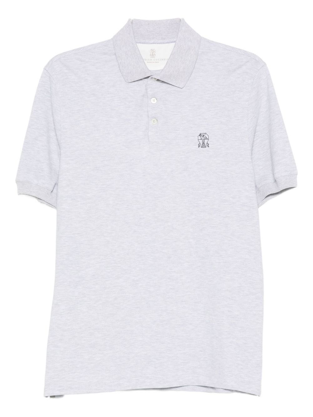 Logo Cotton Polo Shirt - Brunello Cucinelli - Modalova