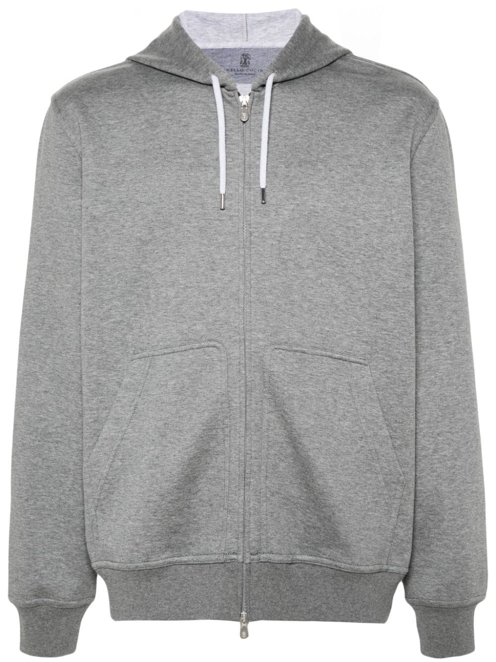 Cotton Blend Zipped Hoodie - Brunello Cucinelli - Modalova