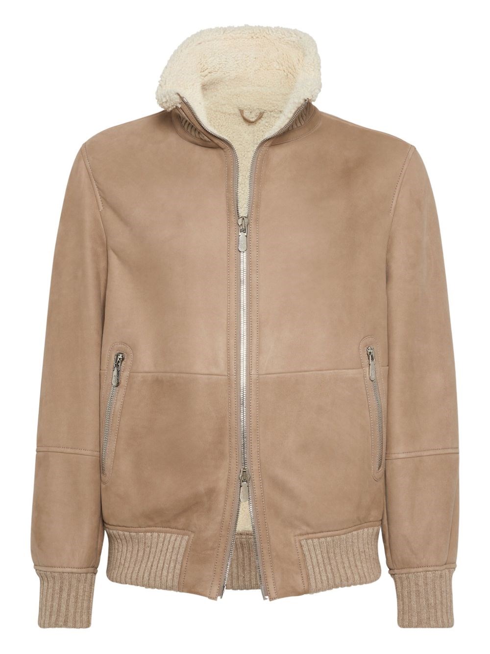 Leather Bomber Jacket - Brunello Cucinelli - Modalova
