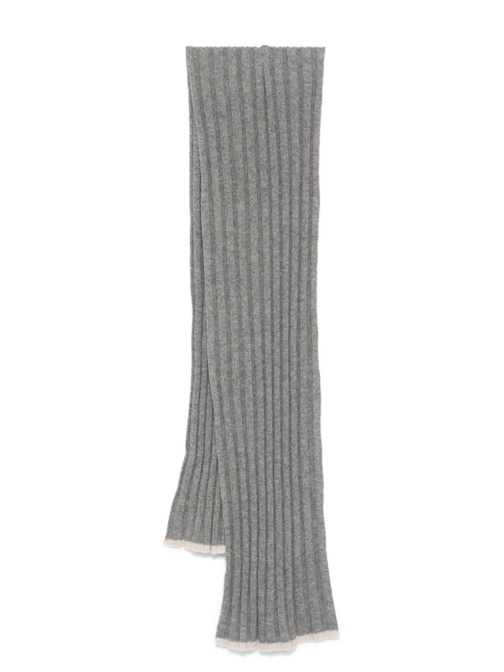 Brunello Cucinelli Cashmere Scarf In Gray