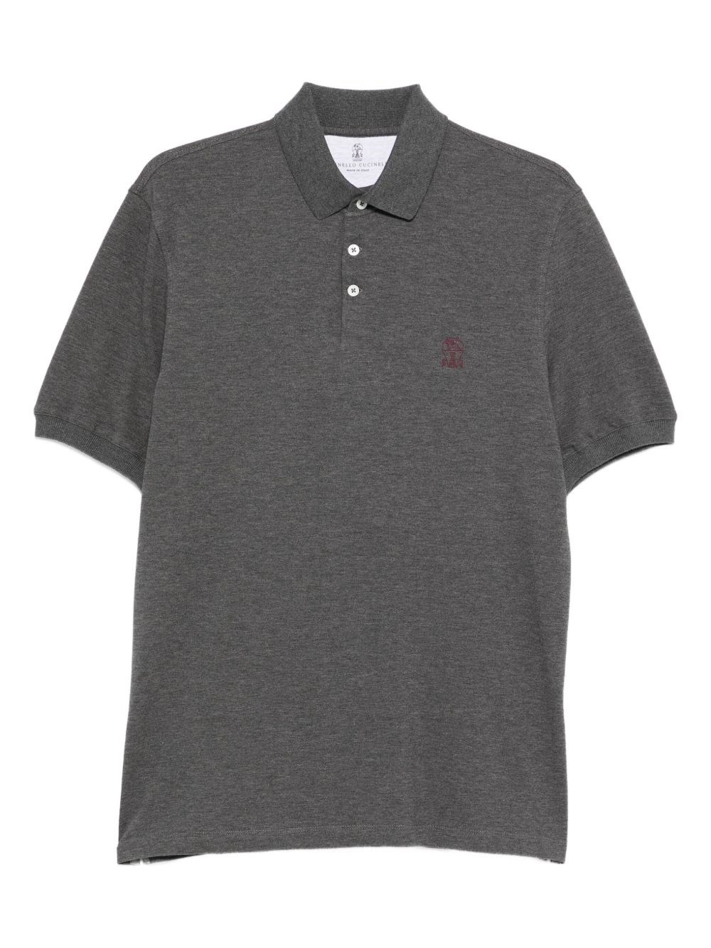 Logo Cotton Polo Shirt - Brunello Cucinelli - Modalova