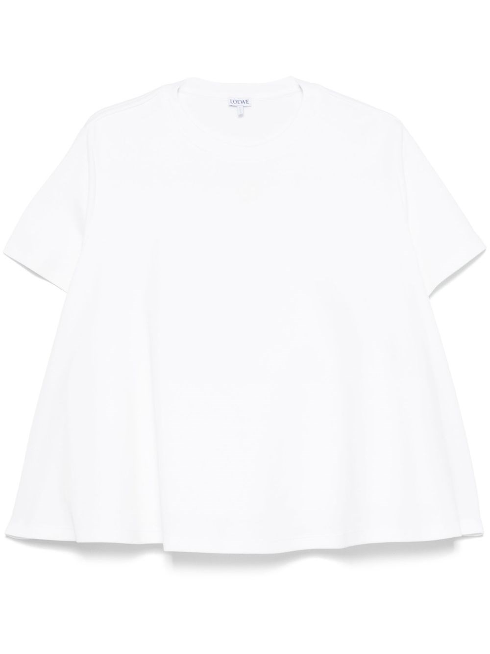 Loewe Women Anagram-embroidered Trapeze T-shirt In White