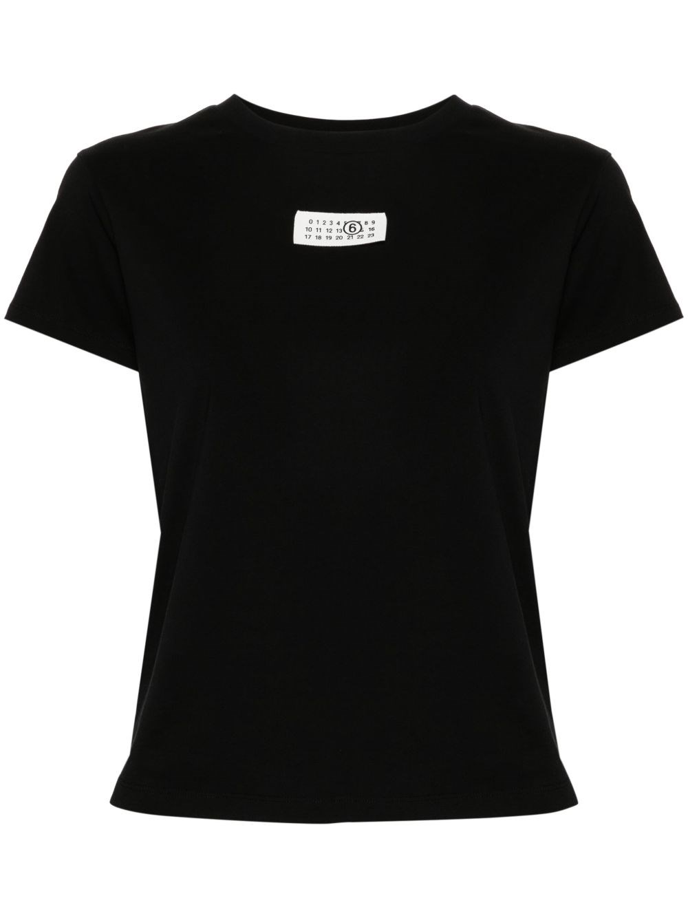 Mm6 Maison Margiela Mm6 By Maison Margiela Numeric Cotton Jersey T-shirt In Black