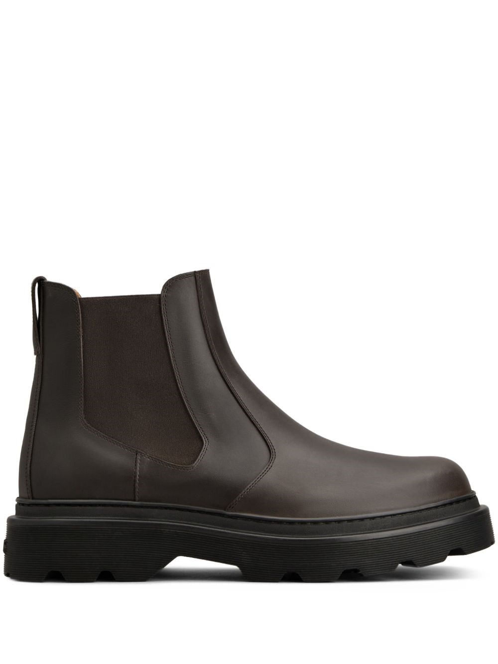 Tod's Leather Chelsea Boots In Brown