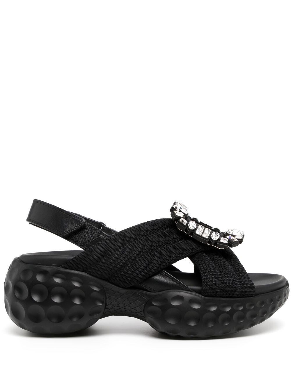 Roger Vivier Women Viv Run Slingback Sandals In Black
