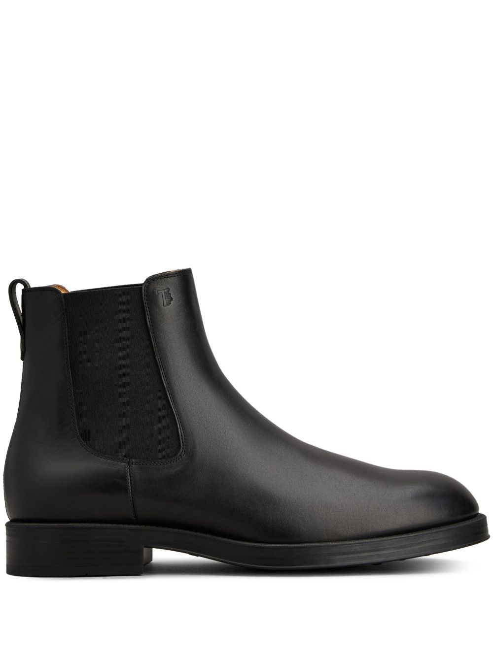 Tod's Leather Ankle Boots In Black