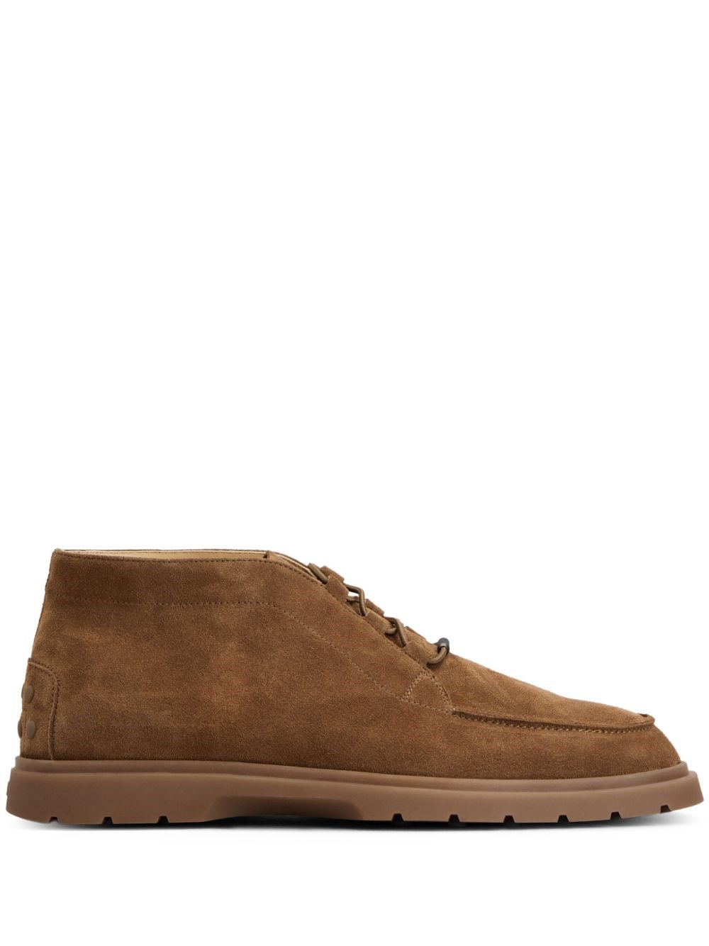 Tod's Suede Leather Ankle Boots In Brown