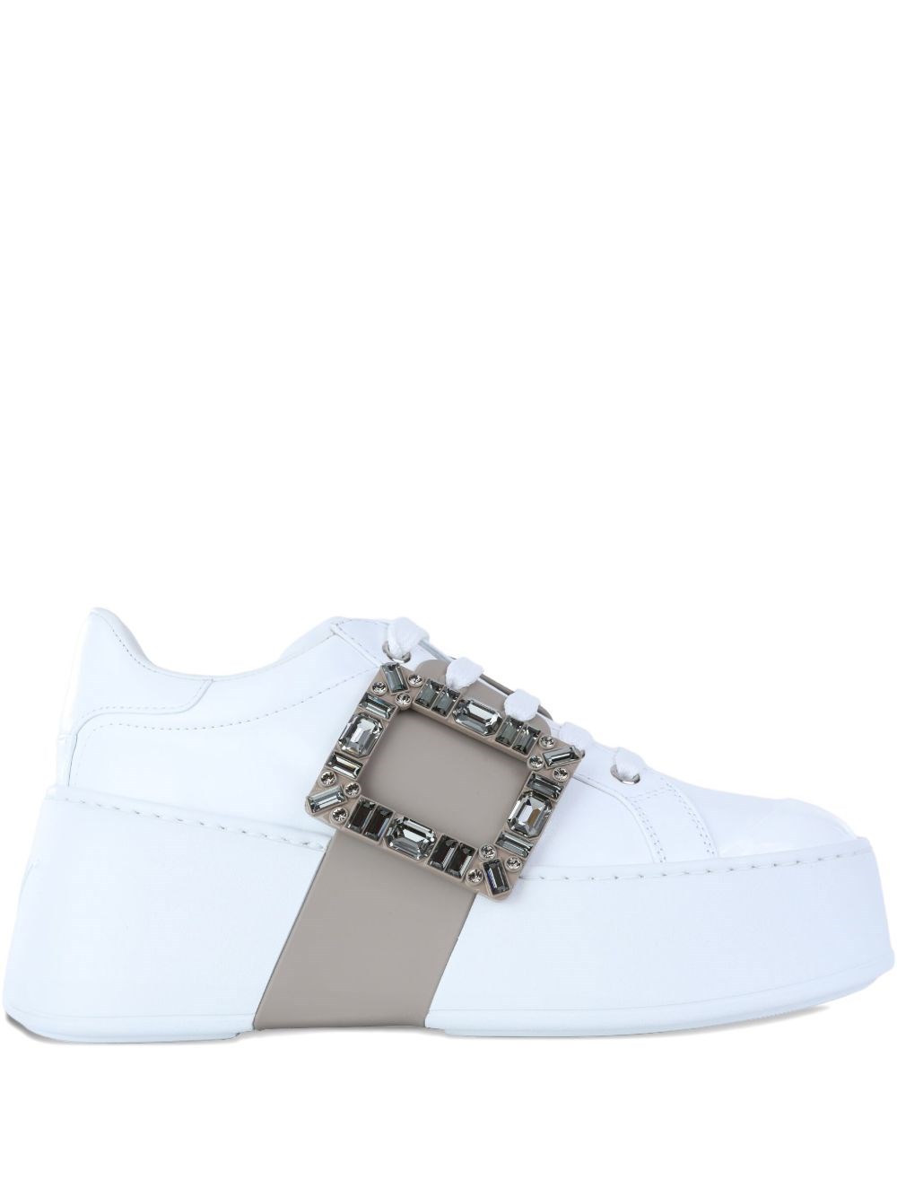 Viv Skate High Strass Leather Sneakers - Roger Vivier - Modalova