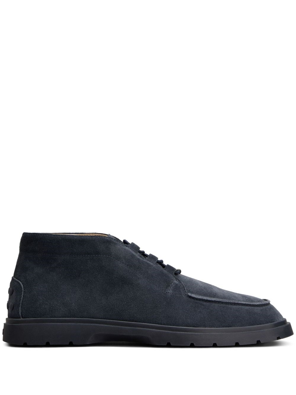 Tod's Suede Leather Ankle Boots In Blue