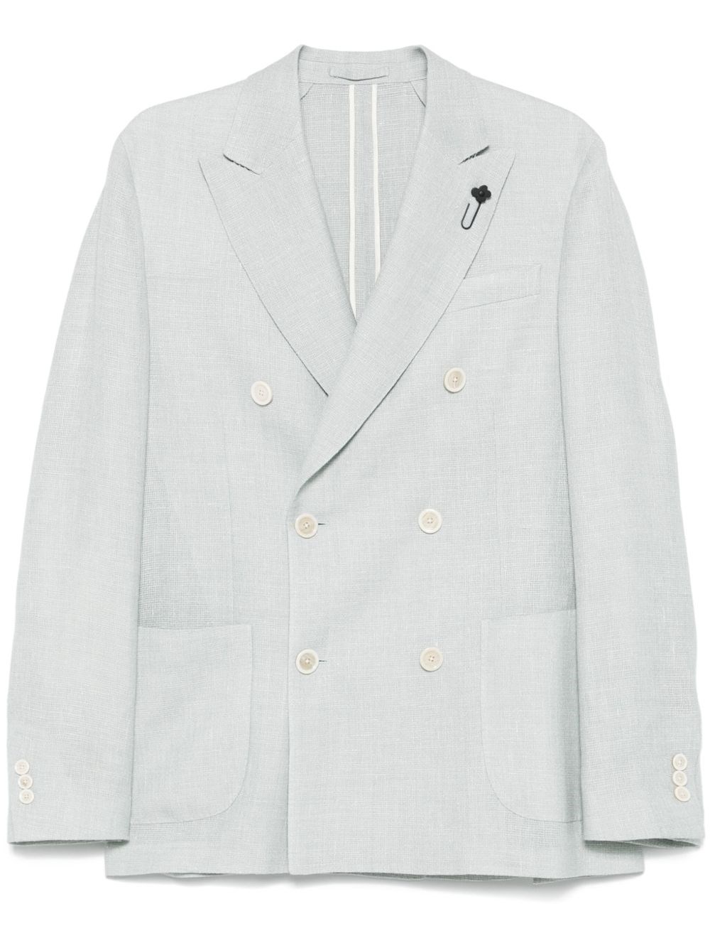 Double-Breasted Linen Jacket - Lardini - Modalova