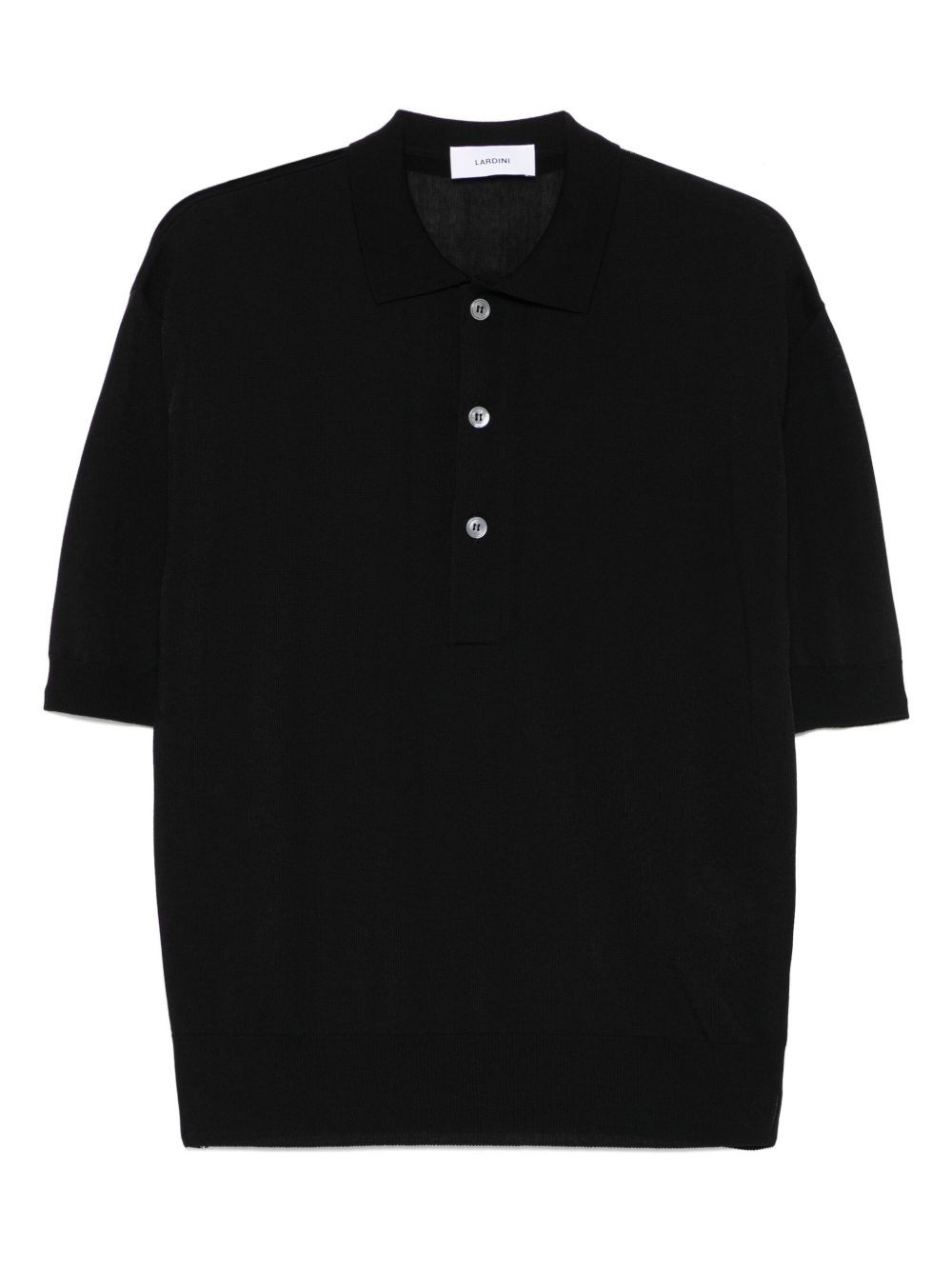 Lardini Gestricktes Poloshirt In Black