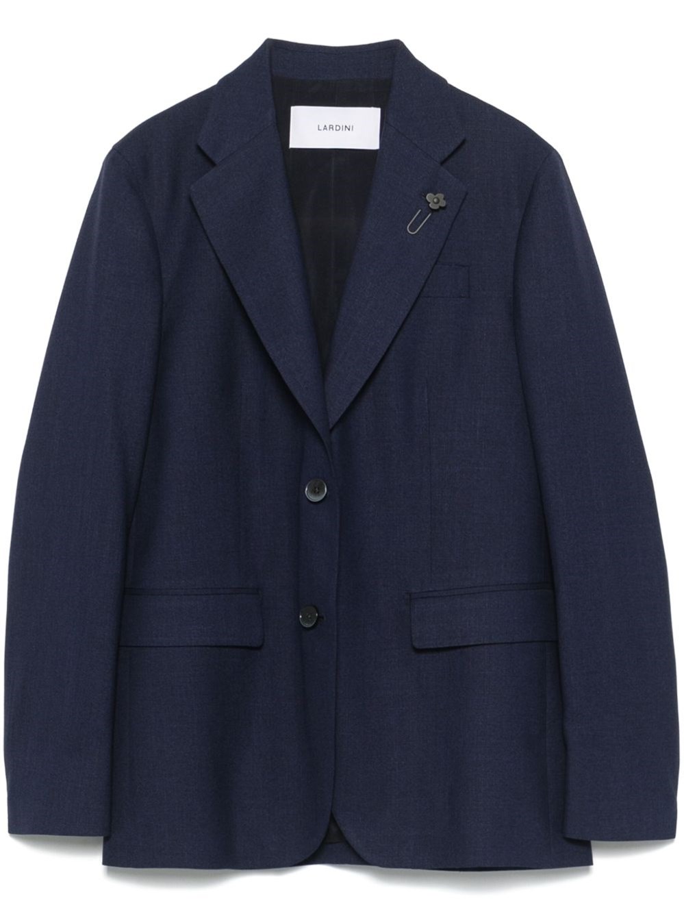 Lardini Single Breasted Blazer With Golden Buttons In Blue
