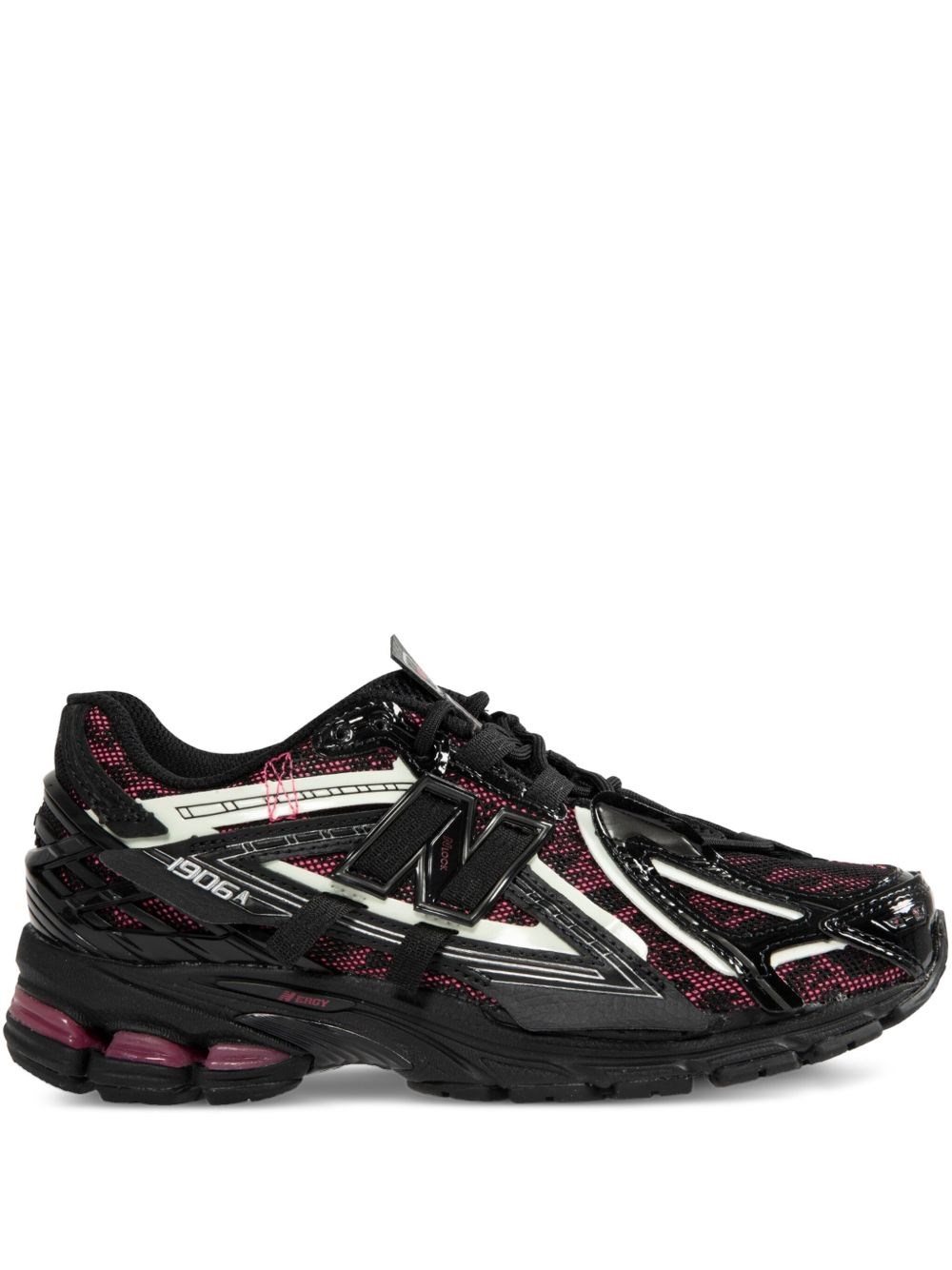New Balance Mesh Panel Sneakers Rubber Outsole In Black