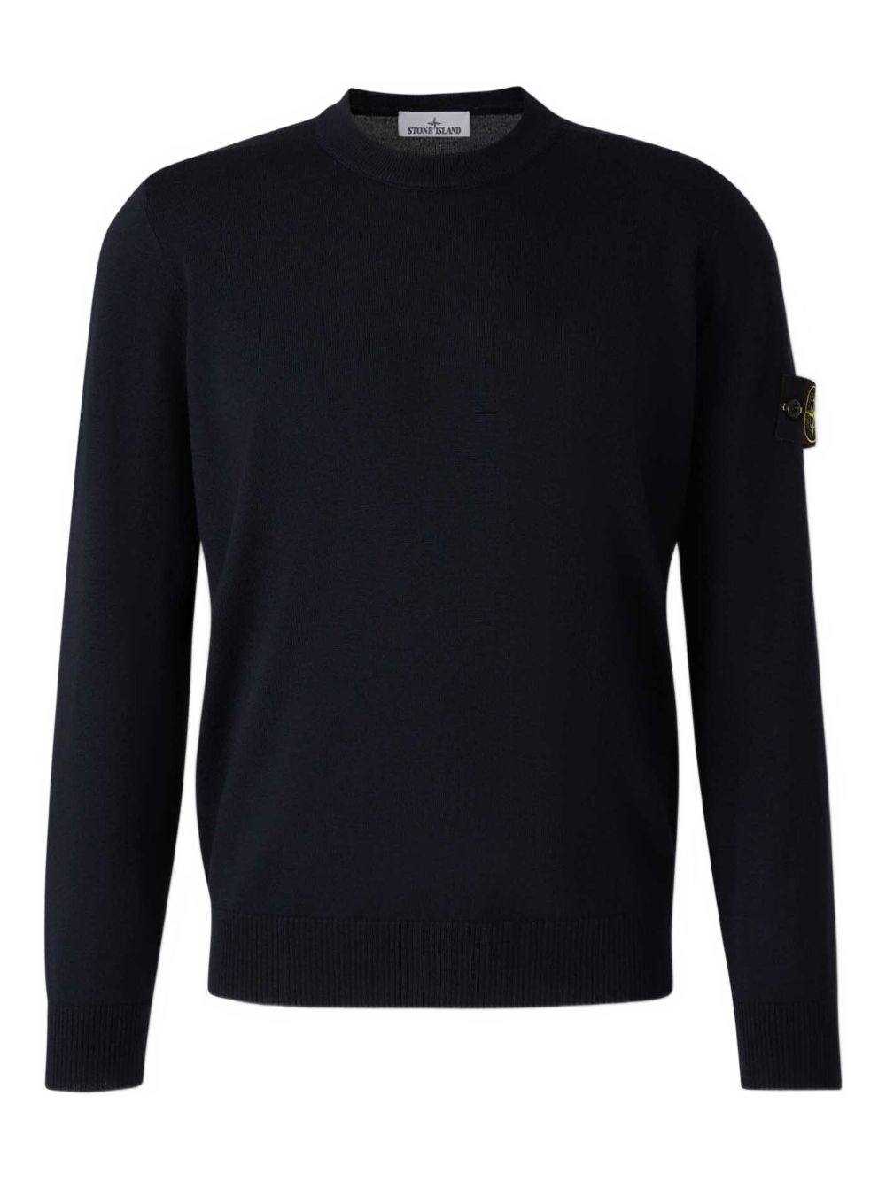 Logo Cotton Crewneck Sweater - Stone Island - Modalova