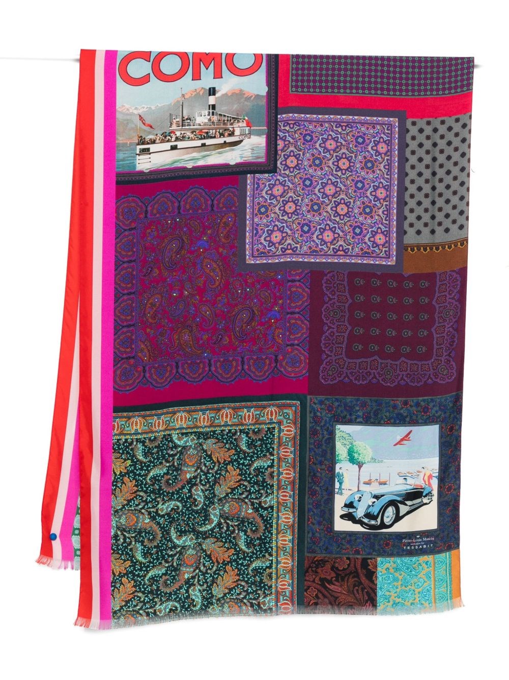 Pierre Louis Mascia Lago Di Como Silk Printed Scarf