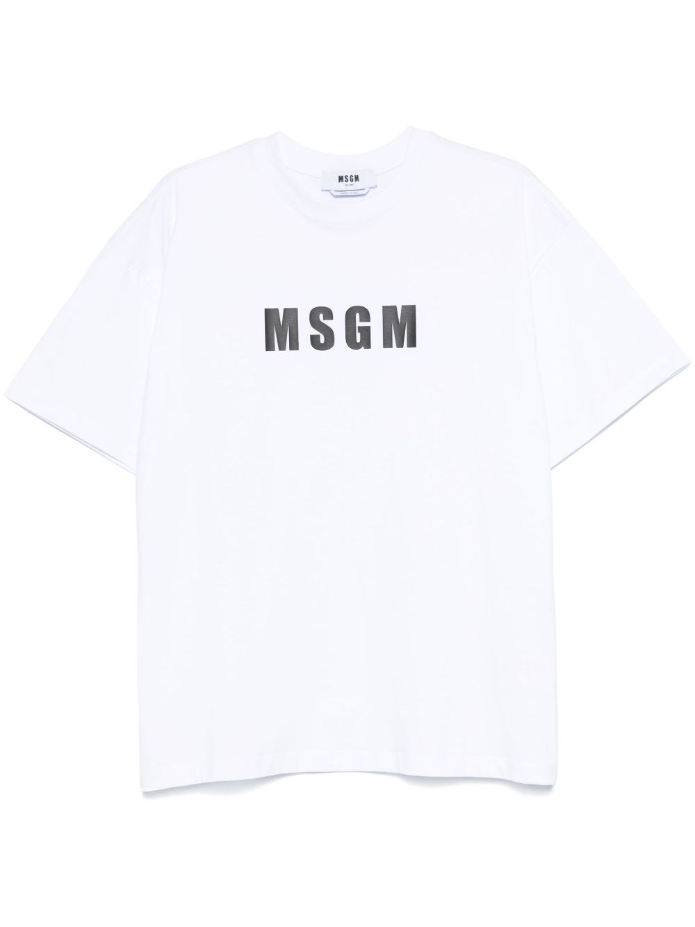 MSGM Cotton T-Shirt With Logo - MSGM - Modalova
