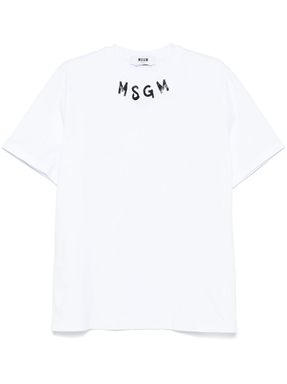 MSGM Cotton T-Shirt With Logo - MSGM - Modalova