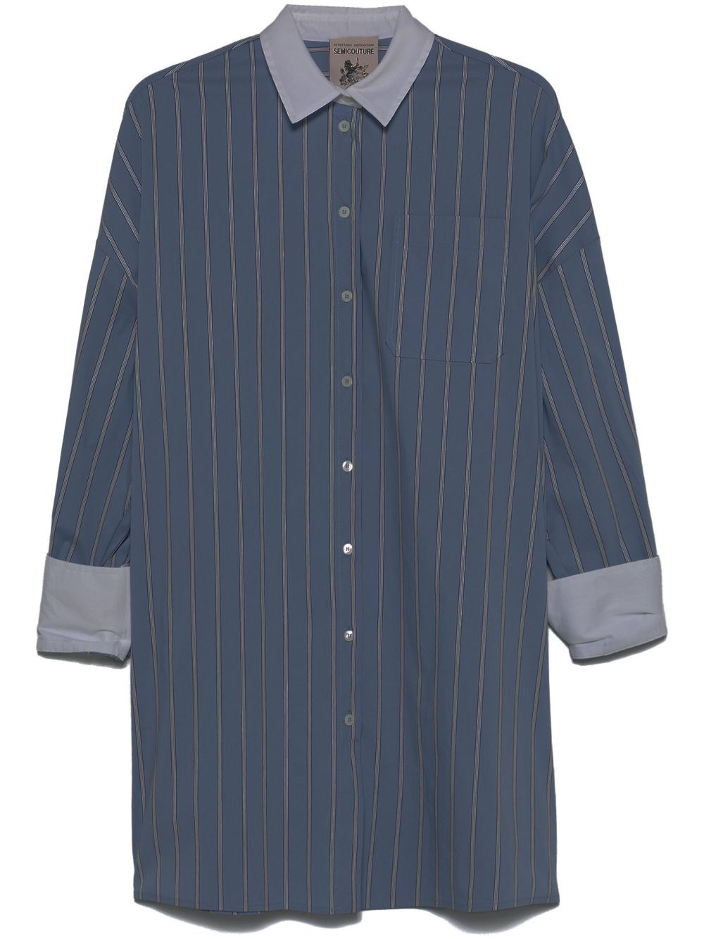 Benedicte Striped Cotton Shirt - Semicouture - Modalova