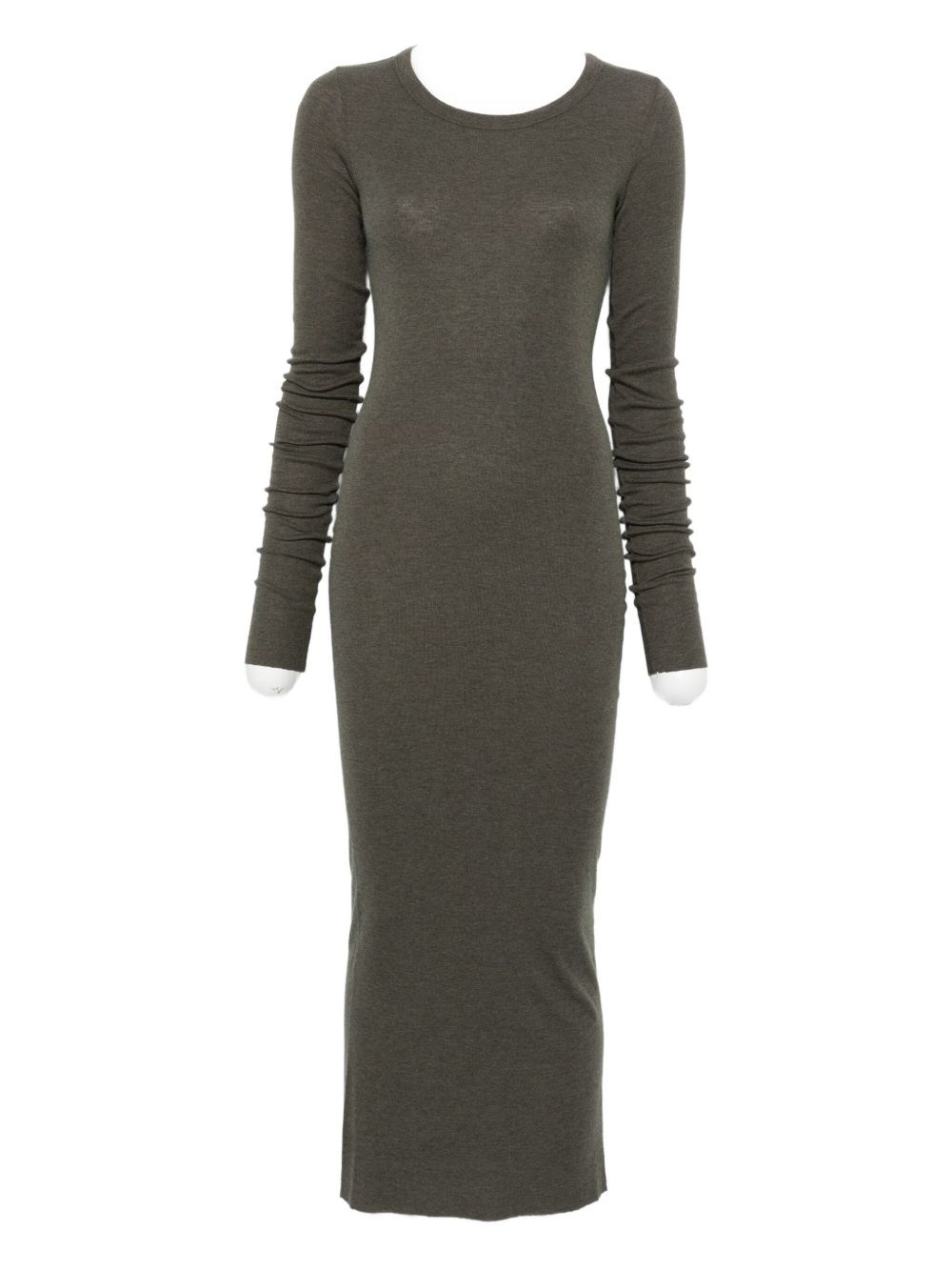 Rick Owens Long-sleeve Midi Dress In Black