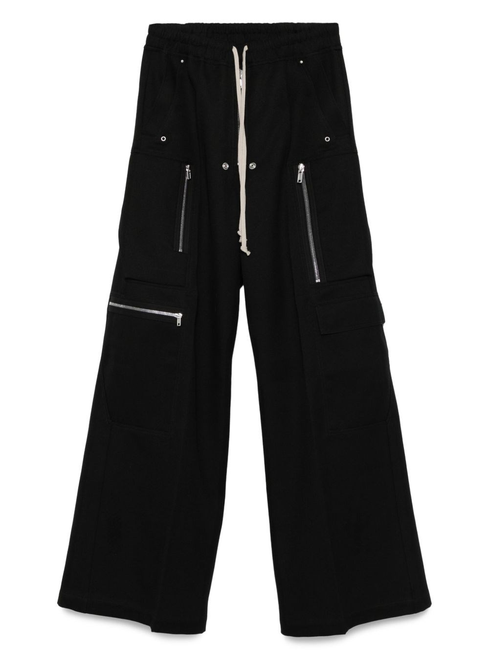 Rick Owens Wool Cargo Trousers In Black