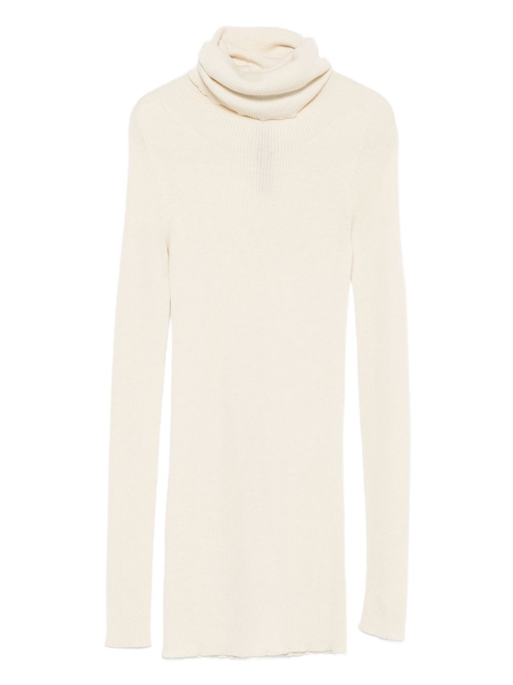 Rick Owens Wool Turtle-neck Sweater In Sand