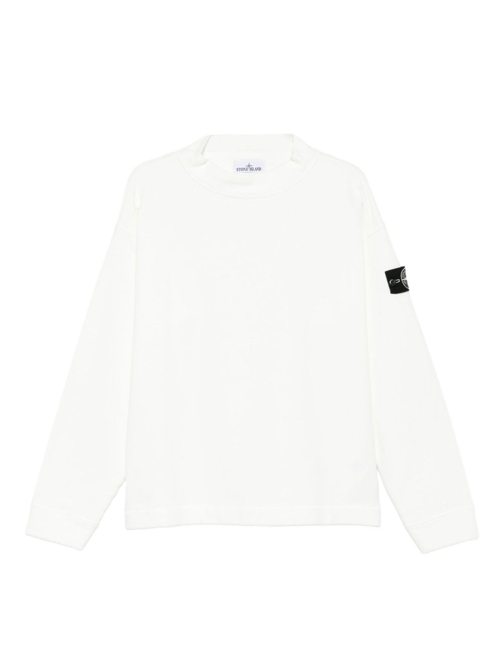 Logo Cotton Crewneck Sweatshirt - Stone Island - Modalova