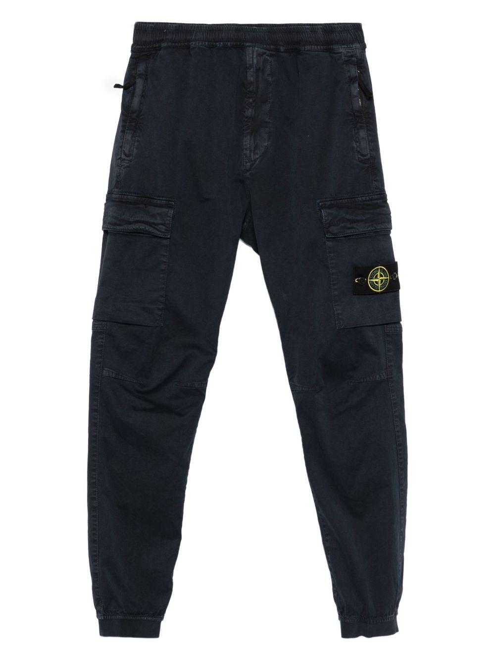 Stone Island Elasticated-cuff Cargo Trousers In Blue