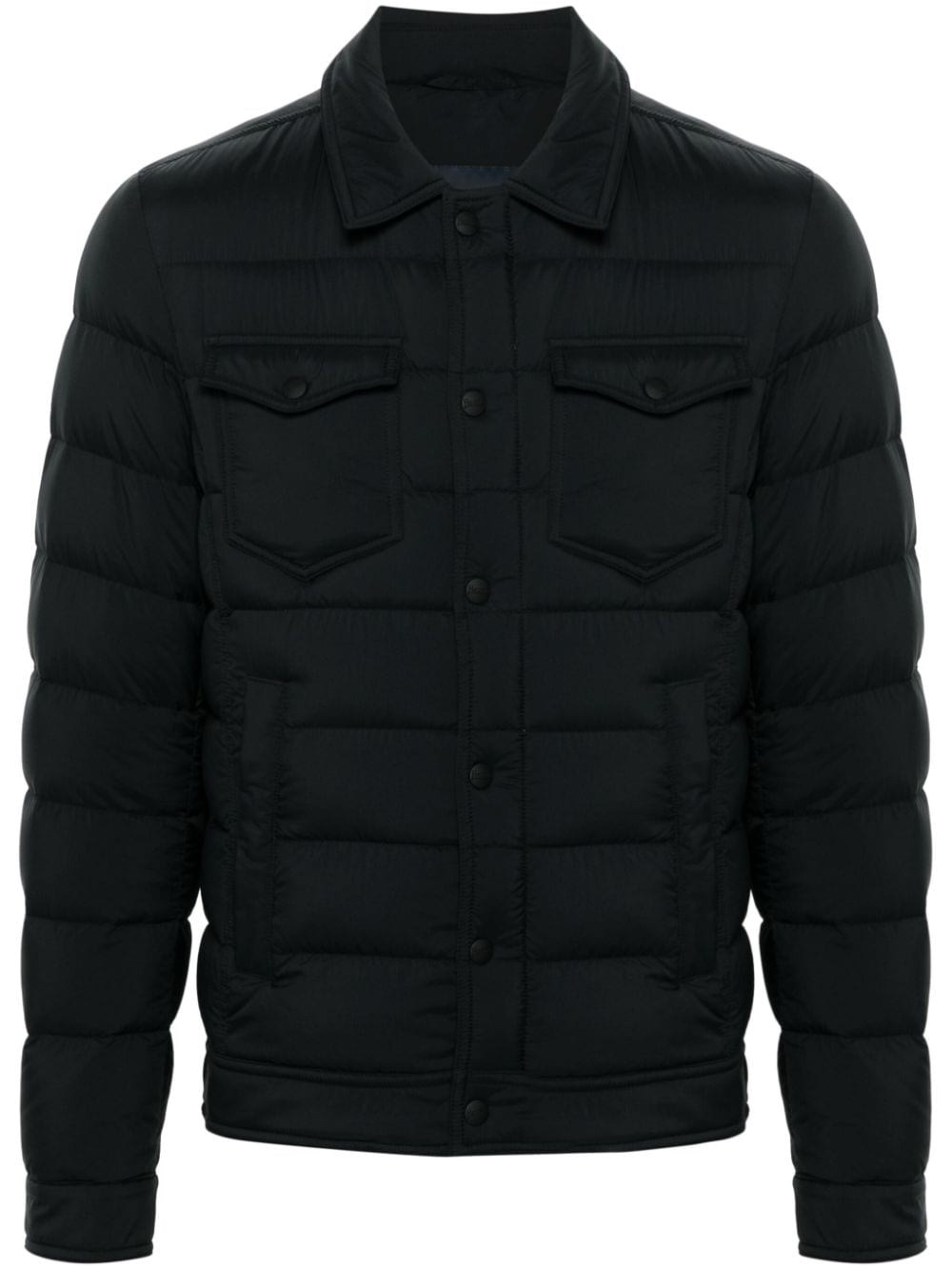Herno La Camicia Quilted Nylon Down Jacket In Black