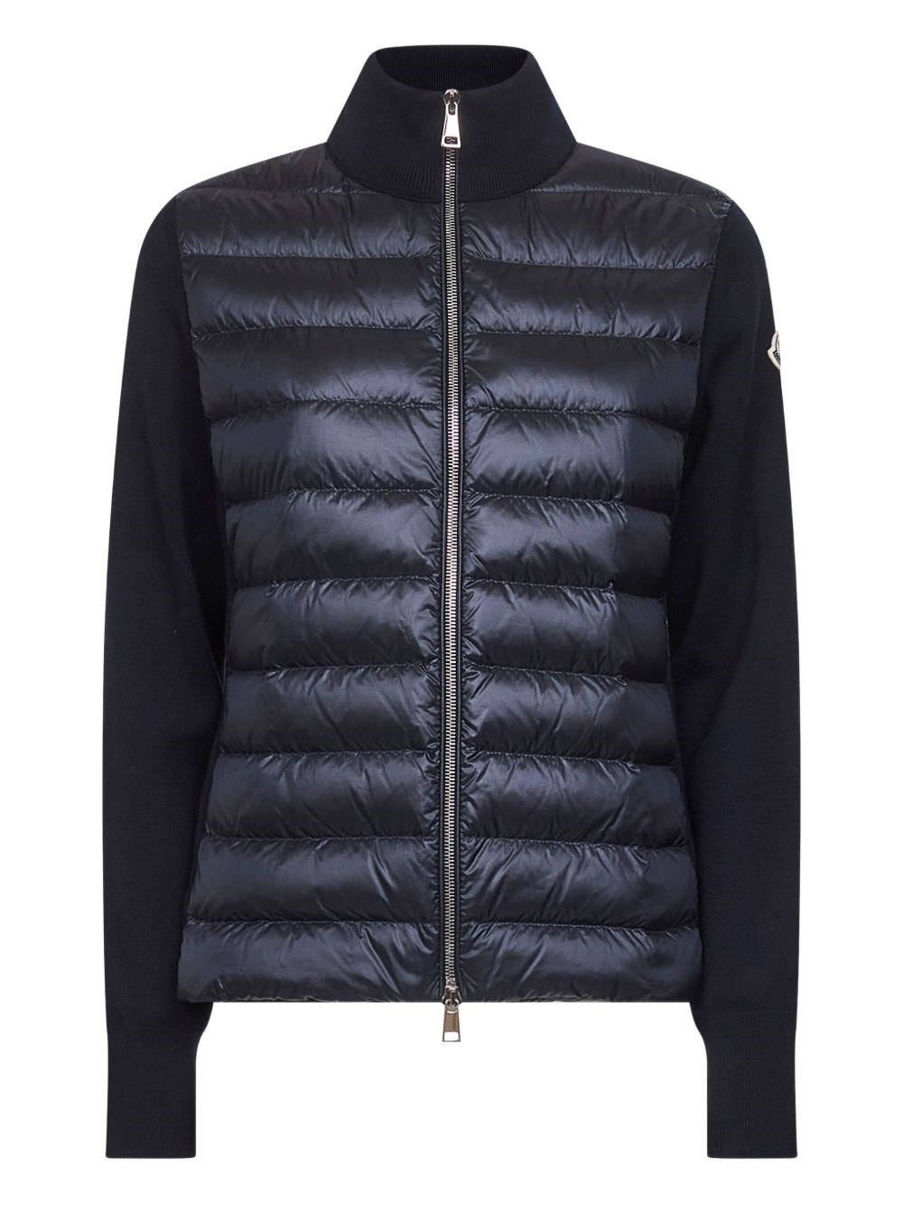 Moncler Padded Cardigan In Blue