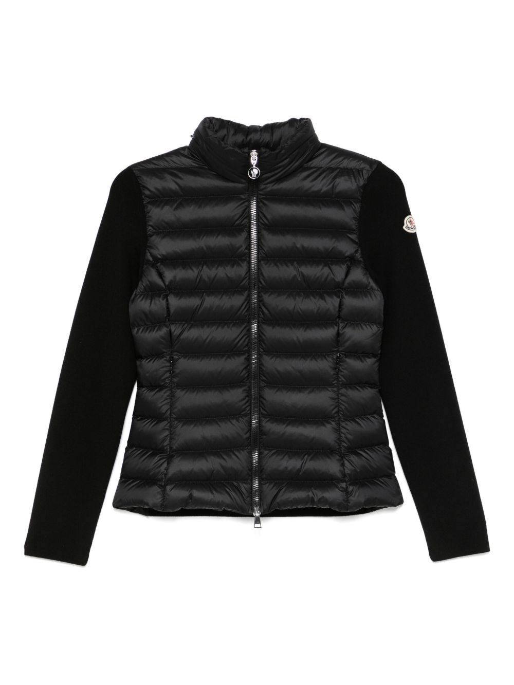 Moncler Padded Cardigan In Black