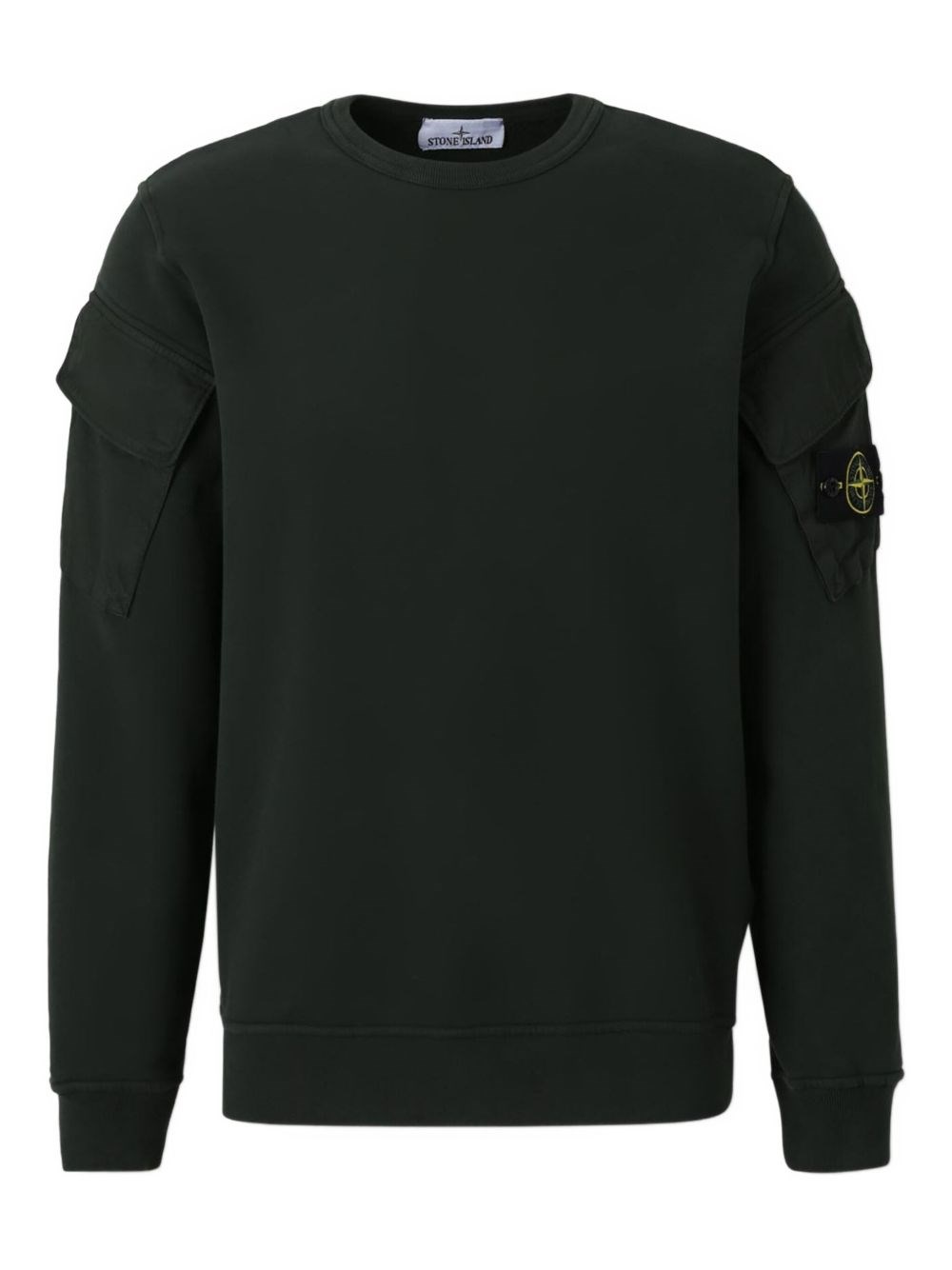 Logo Cotton Crewneck Sweatshirt - Stone Island - Modalova