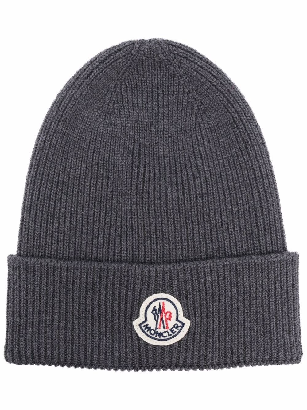 Moncler Logo Wool Beanie - Moncler - Modalova