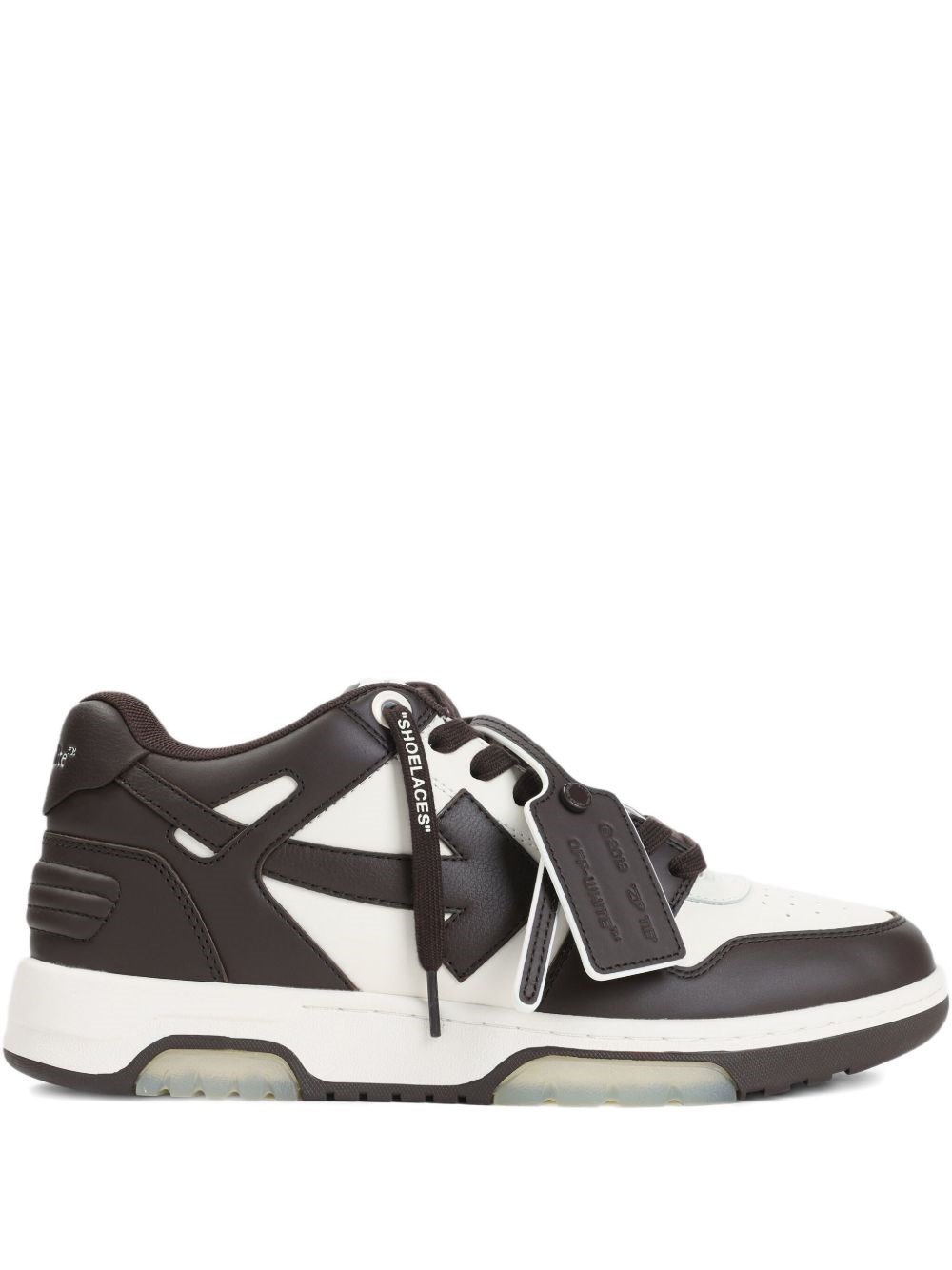 Off-white Out Of Office Leather Sneakers In Brown