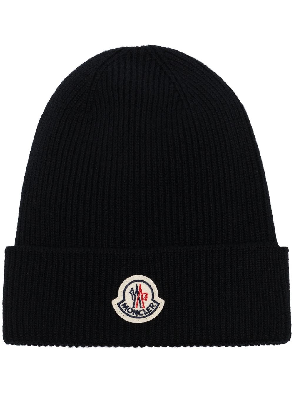Moncler Logo Wool Beanie - Moncler - Modalova