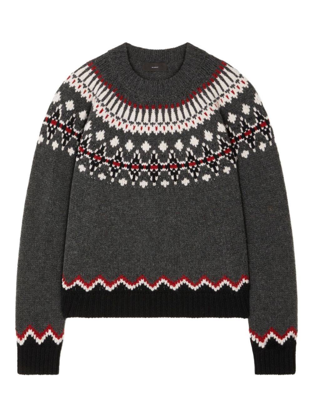 Alanui Sweet Winter Wool Crewneck Jumper In Gray