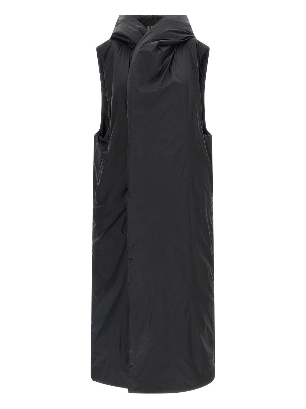 Rick Owens Drkshdw Long Down Vest In Black