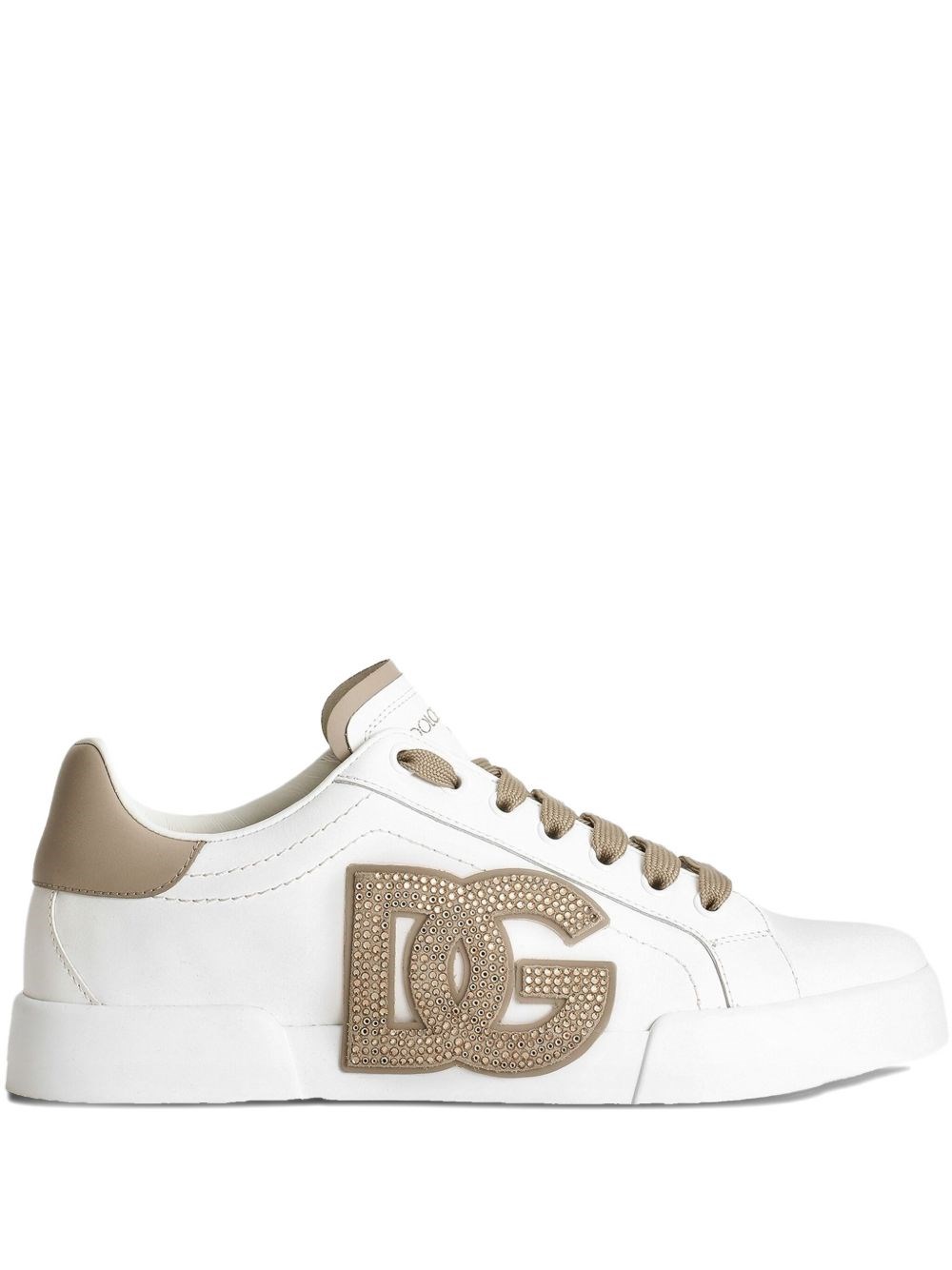 Dolce & Gabbana White Portofino Light Strobel Sneakers In Multi