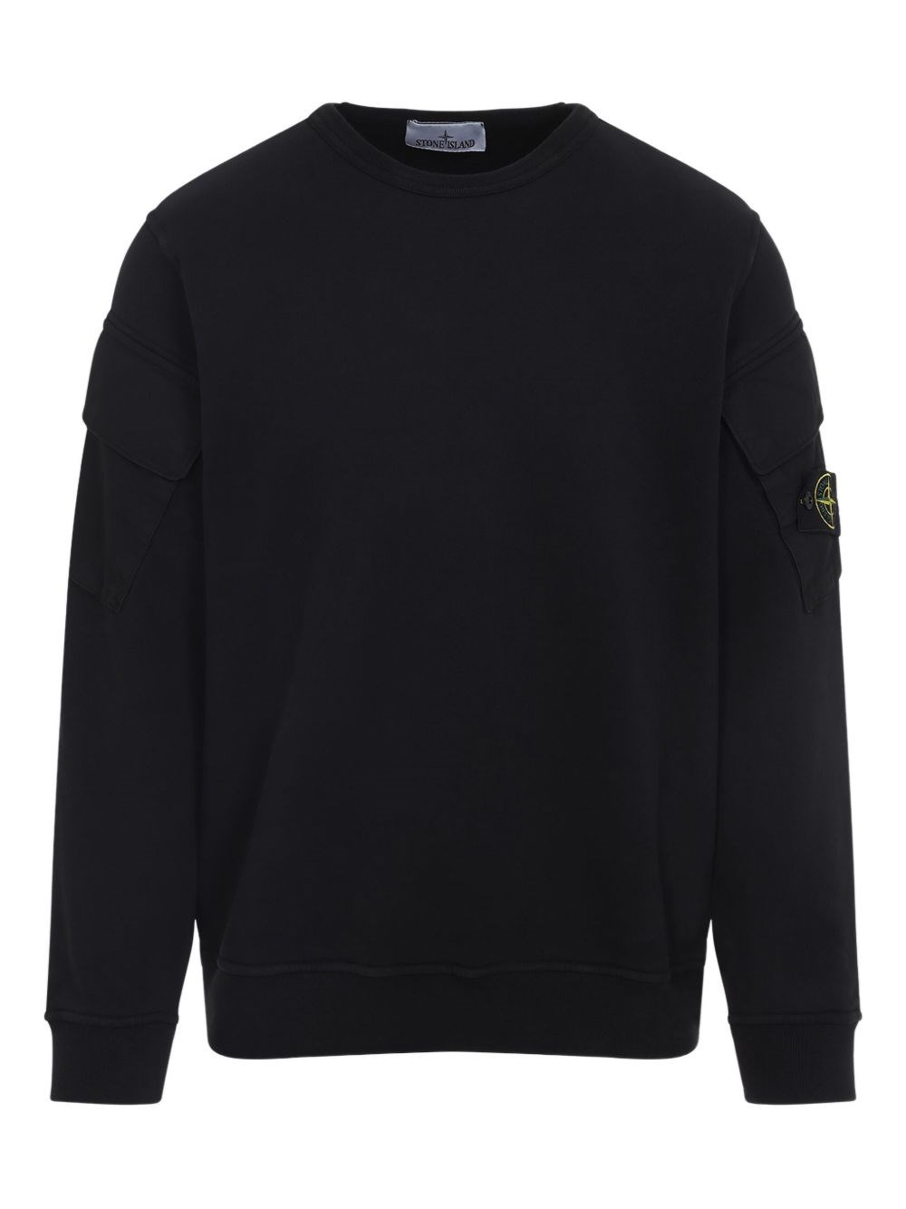 Logo Cotton Crewneck Sweatshirt - Stone Island - Modalova