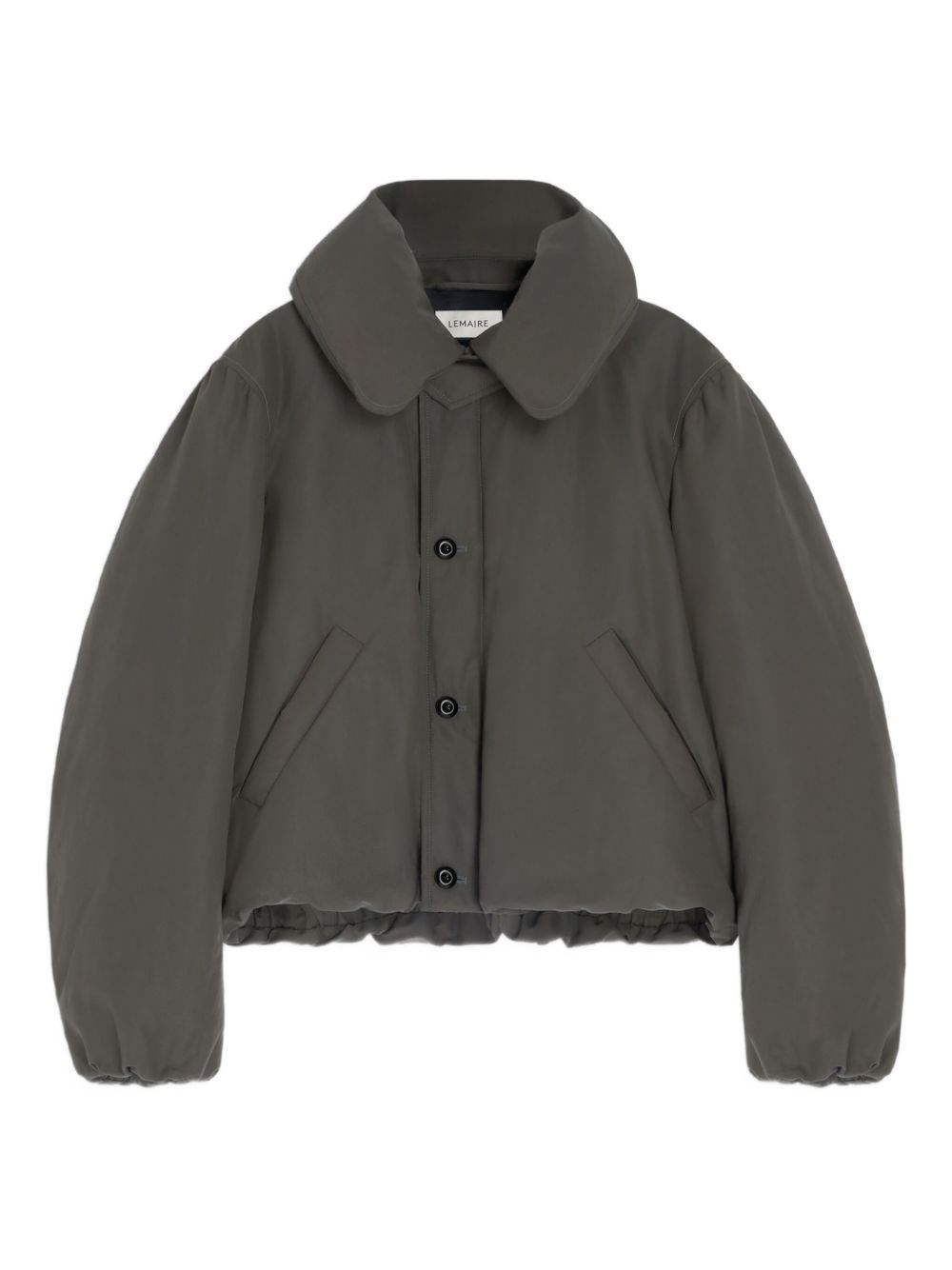 Lemaire Short Puffer Jacket In Gray