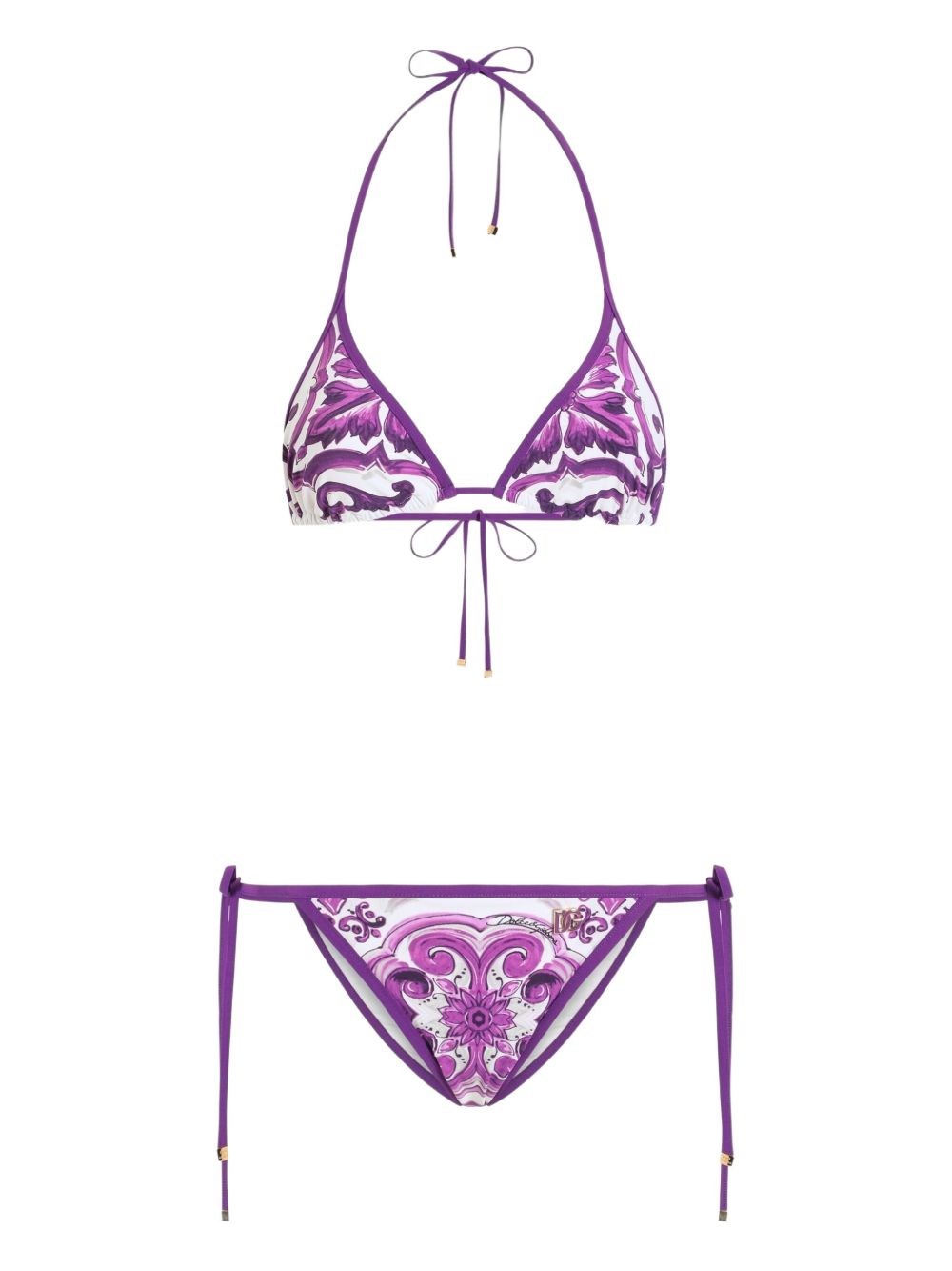 Maiolica Print Bikini Set - Dolce & Gabbana - Modalova