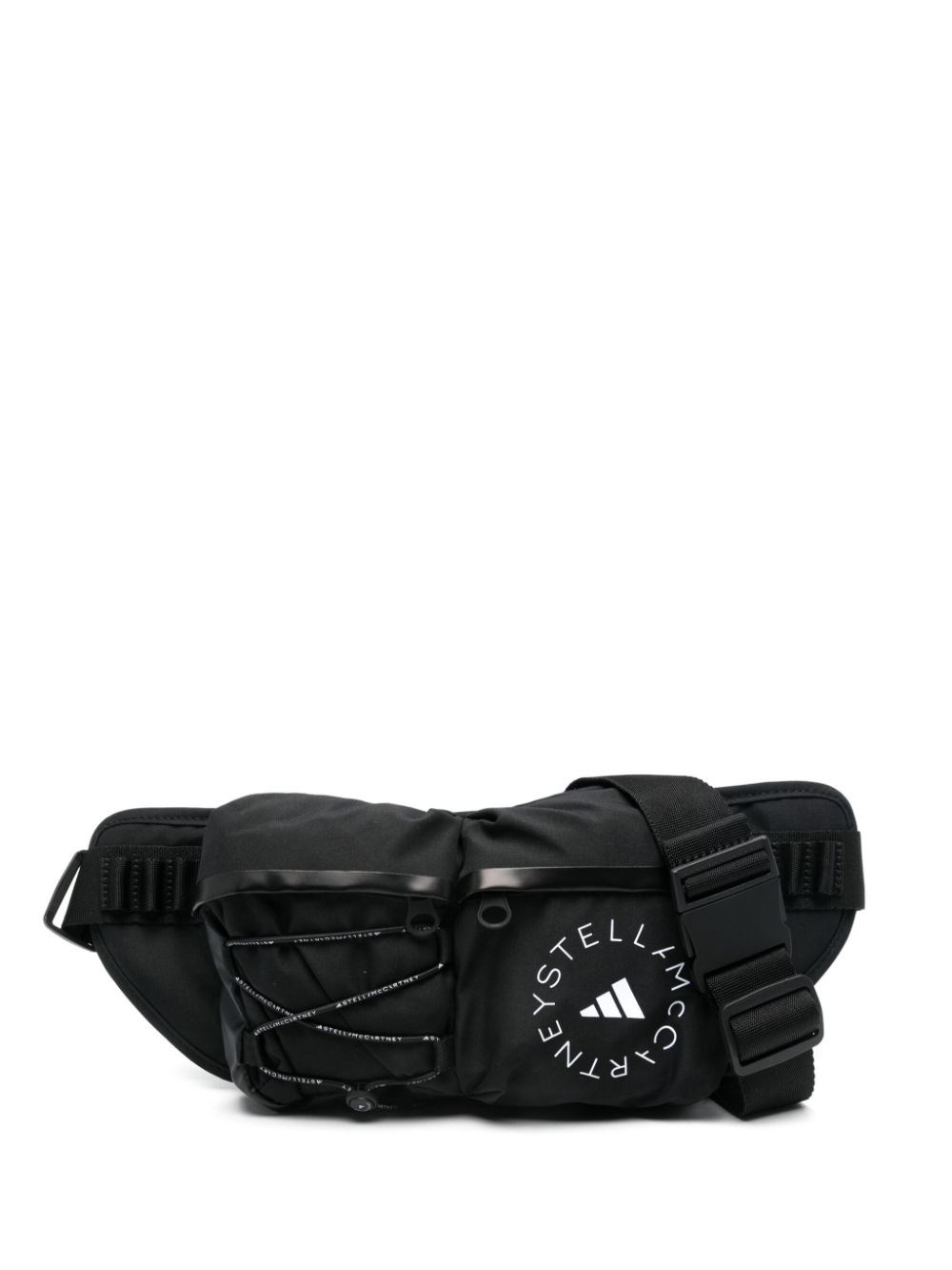 Adidas By Stella Mccartney Logo Printed Bum Bag In Black
