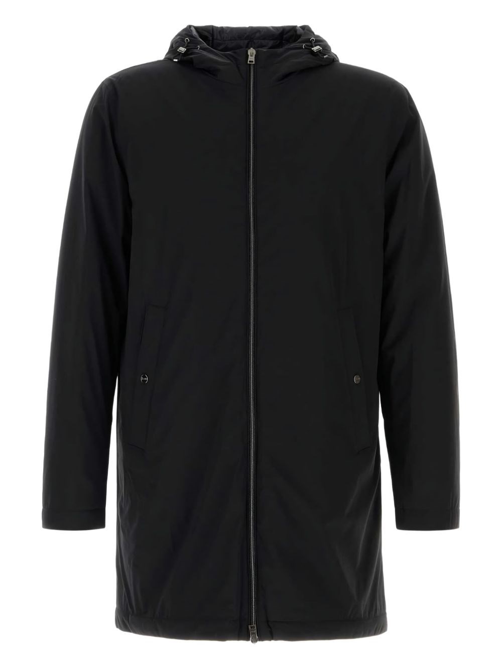 Herno Men Black Stretch Nylon Parka In Black