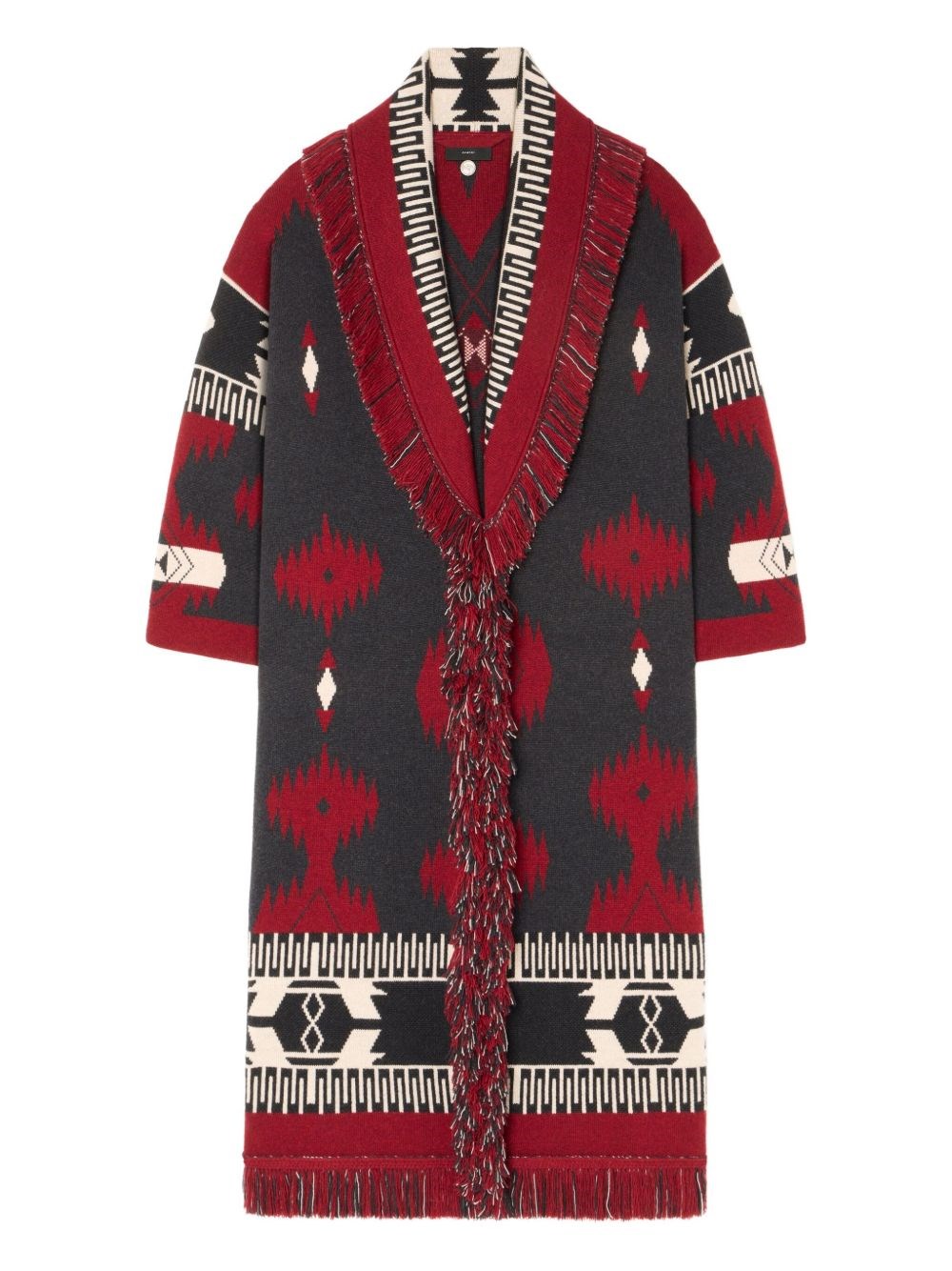 Icon Jacquard Wool Long Cardigan - Alanui - Modalova