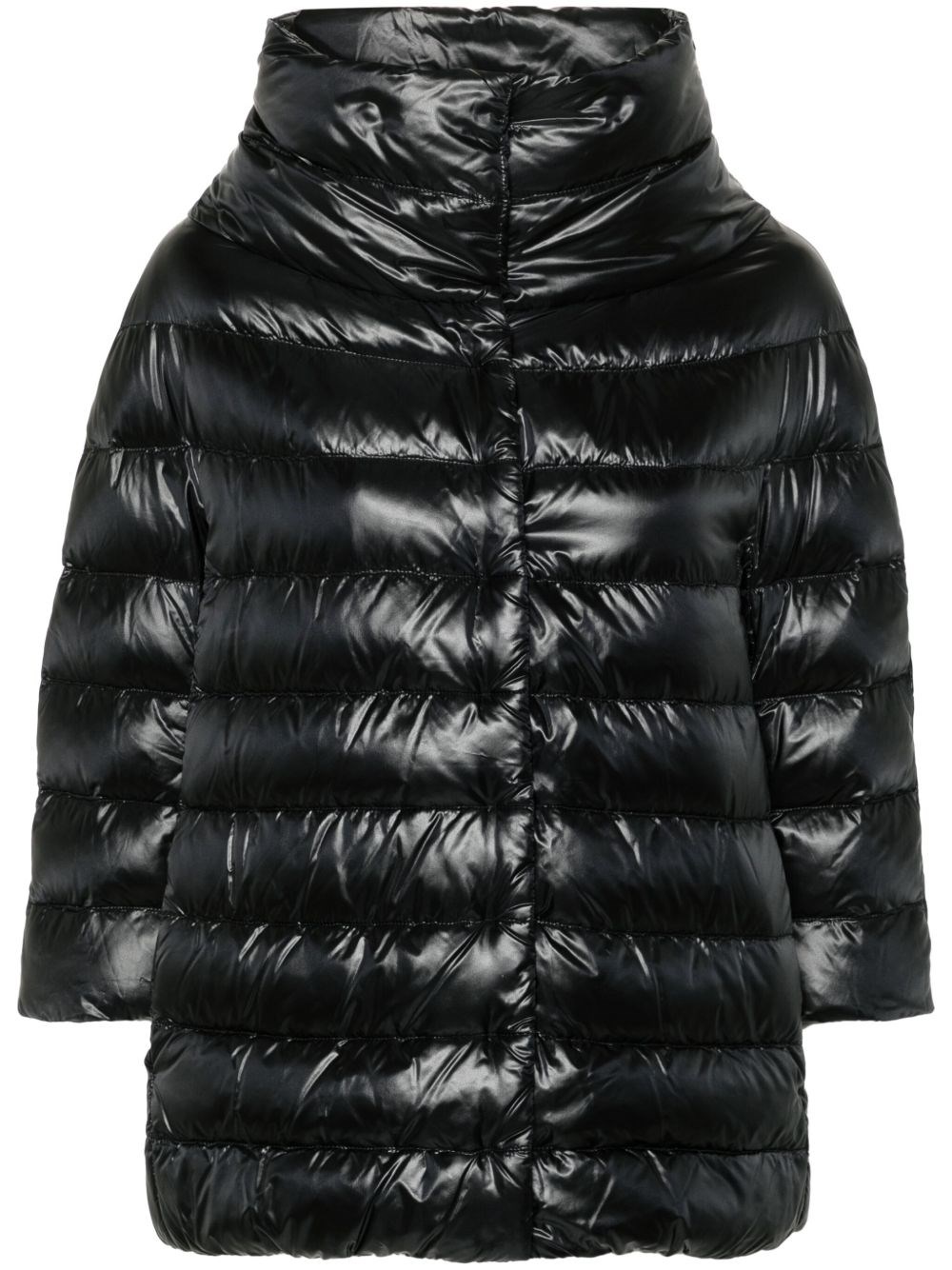 Herno Aminta Nylon Cape In Black