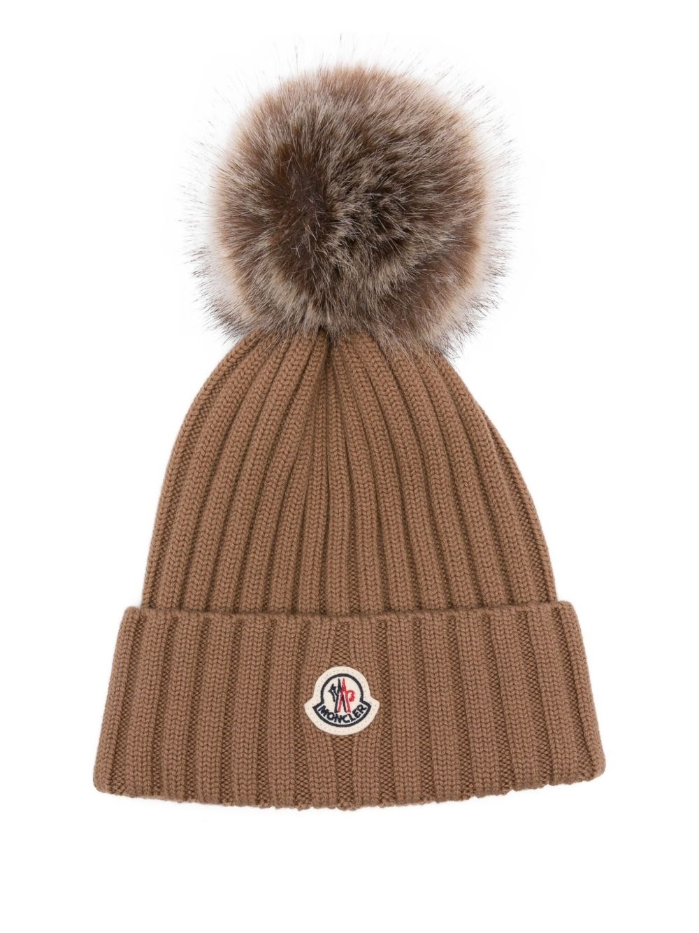 Moncler Pon Pon Wool Beanie In Sand