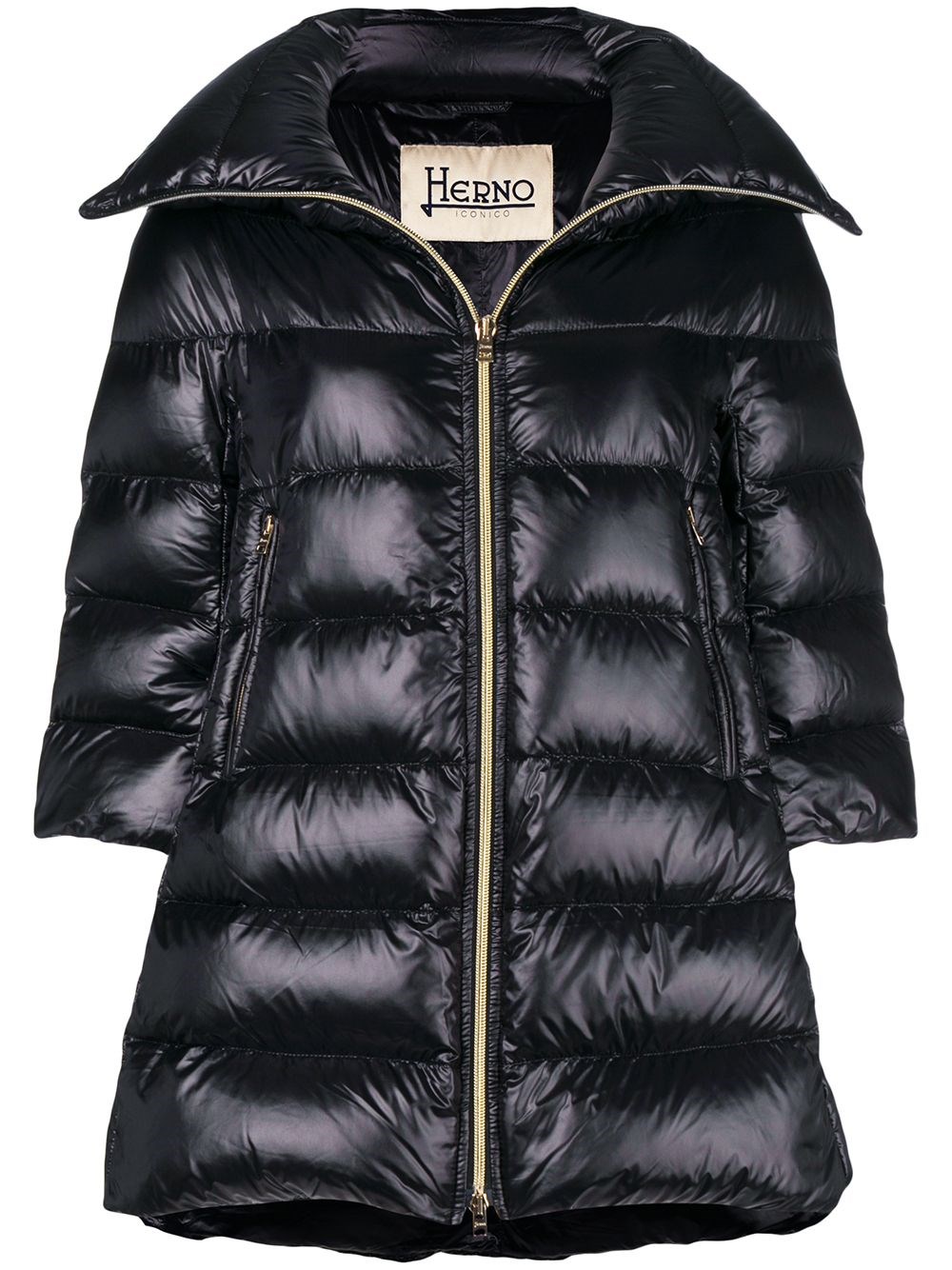 Herno Women Cleofe Midi Down Jacket In Black