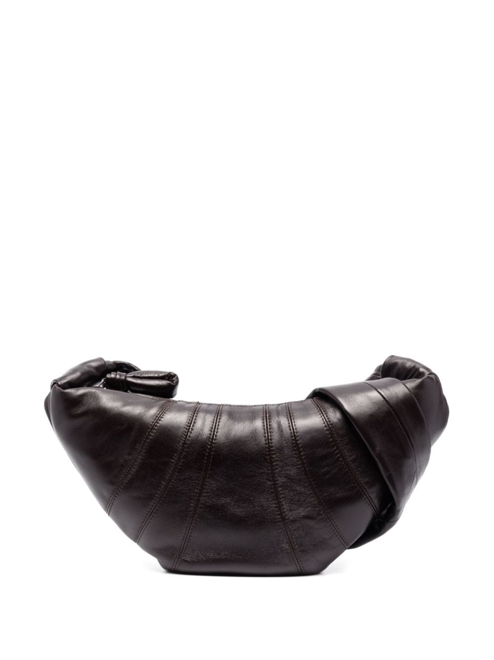 Lemaire Croissant Small Leather Shoulder Bag In Brown